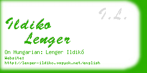 ildiko lenger business card
