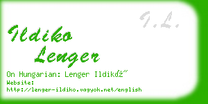 ildiko lenger business card